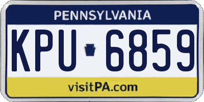 PA license plate KPU6859