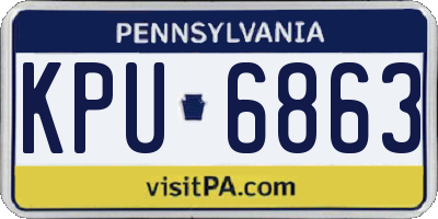 PA license plate KPU6863