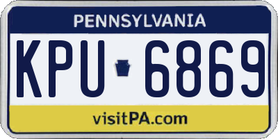 PA license plate KPU6869