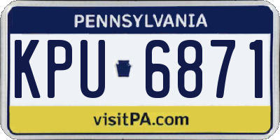PA license plate KPU6871