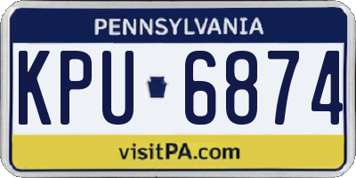 PA license plate KPU6874