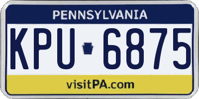 PA license plate KPU6875