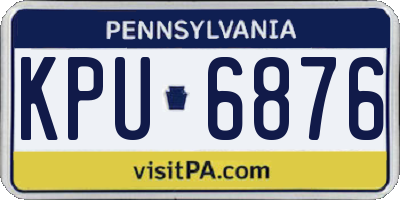 PA license plate KPU6876