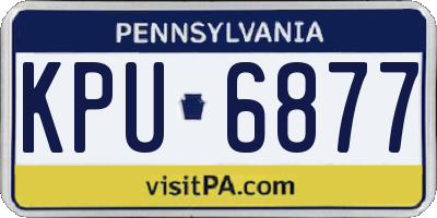 PA license plate KPU6877