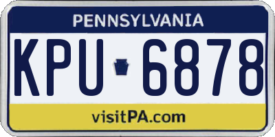 PA license plate KPU6878