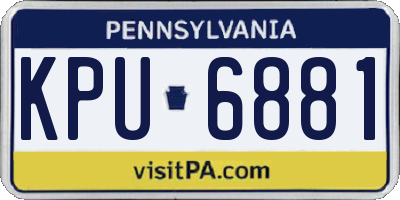 PA license plate KPU6881