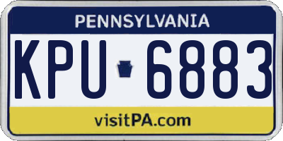 PA license plate KPU6883