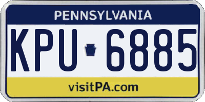 PA license plate KPU6885