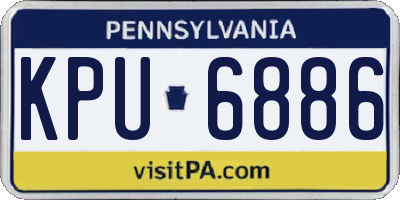 PA license plate KPU6886
