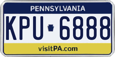PA license plate KPU6888