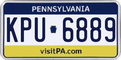 PA license plate KPU6889