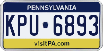 PA license plate KPU6893