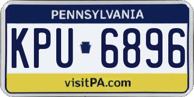 PA license plate KPU6896