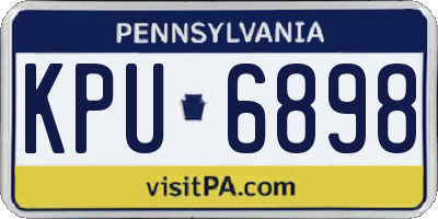 PA license plate KPU6898