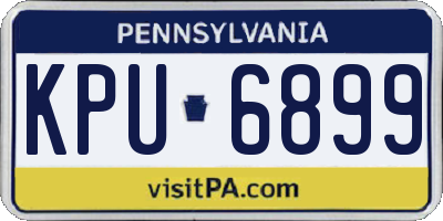 PA license plate KPU6899