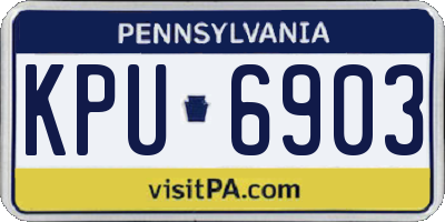 PA license plate KPU6903