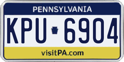 PA license plate KPU6904