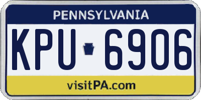 PA license plate KPU6906