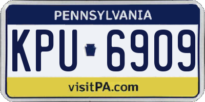 PA license plate KPU6909