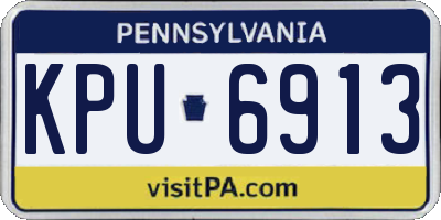 PA license plate KPU6913