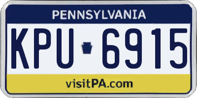 PA license plate KPU6915