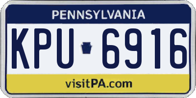 PA license plate KPU6916