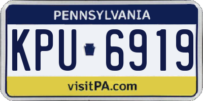 PA license plate KPU6919