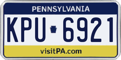 PA license plate KPU6921