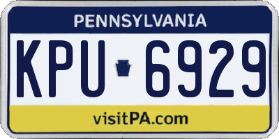 PA license plate KPU6929
