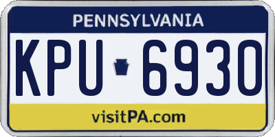 PA license plate KPU6930