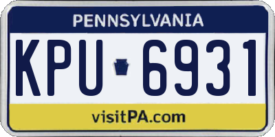 PA license plate KPU6931