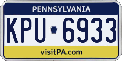 PA license plate KPU6933