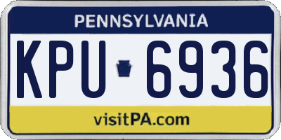 PA license plate KPU6936
