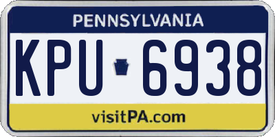 PA license plate KPU6938