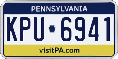 PA license plate KPU6941