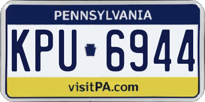 PA license plate KPU6944