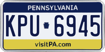 PA license plate KPU6945