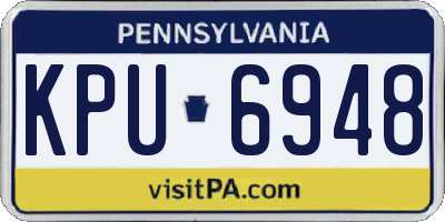 PA license plate KPU6948