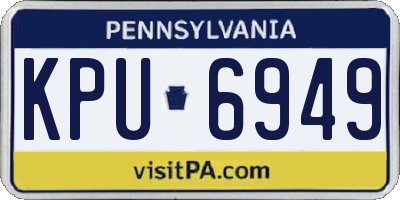 PA license plate KPU6949