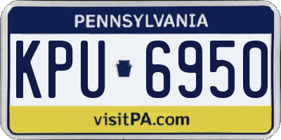 PA license plate KPU6950
