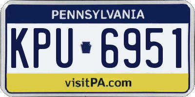 PA license plate KPU6951