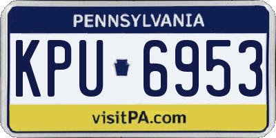 PA license plate KPU6953