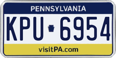 PA license plate KPU6954