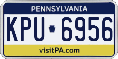 PA license plate KPU6956