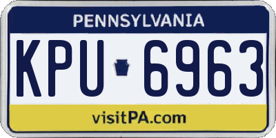 PA license plate KPU6963