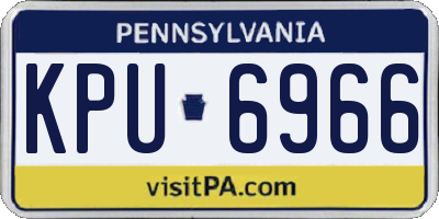 PA license plate KPU6966