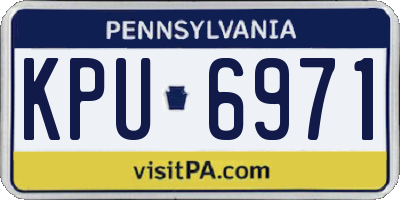 PA license plate KPU6971