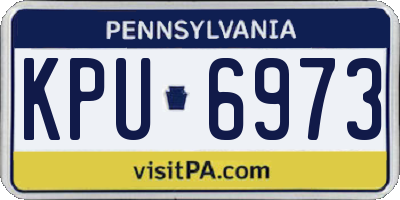 PA license plate KPU6973