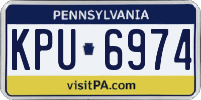 PA license plate KPU6974