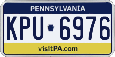 PA license plate KPU6976